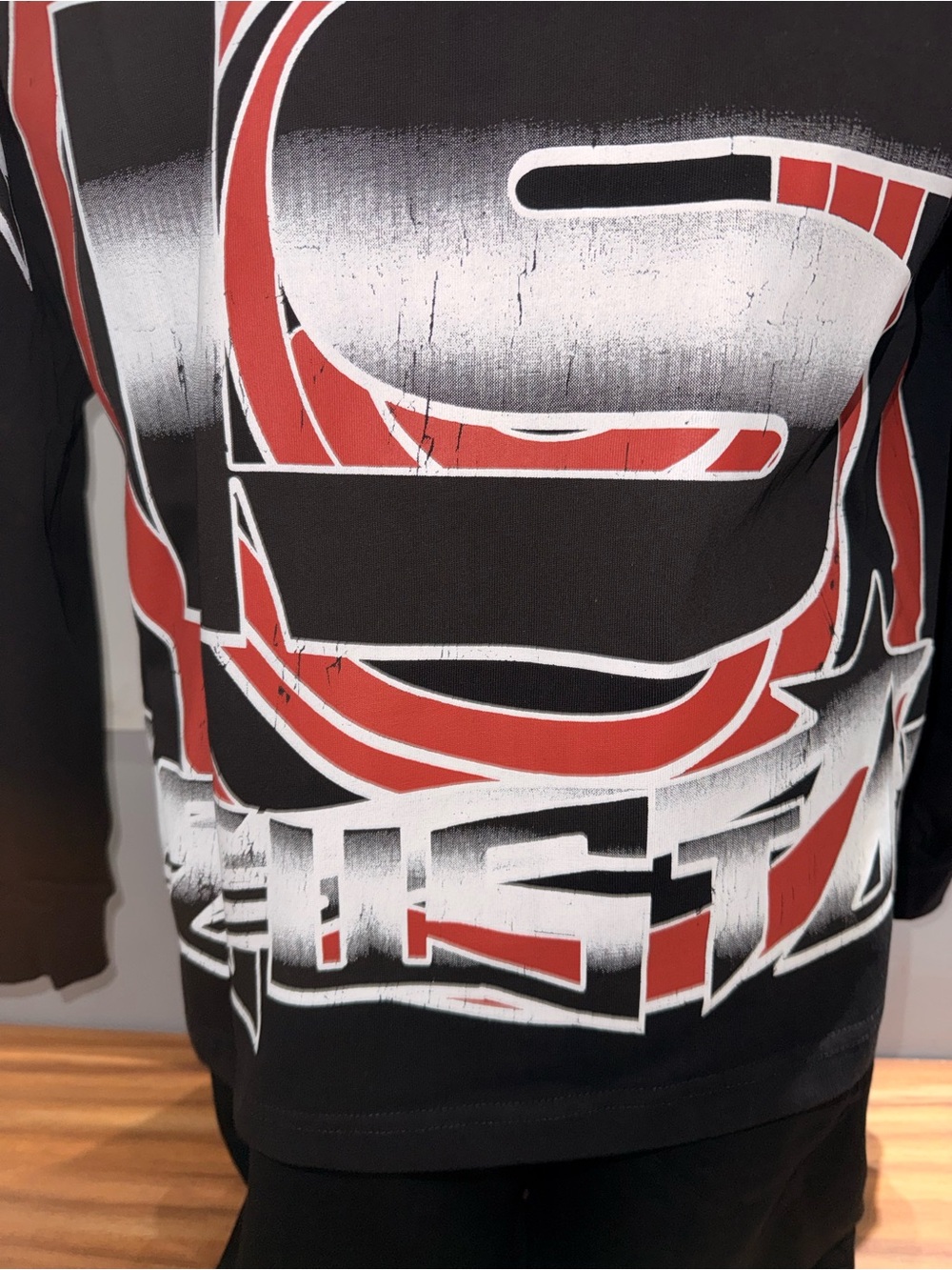 Hellstar Black Graphic Long Sleeve Tee with Blue Hair and Red Goggles - Picture 11 of 13